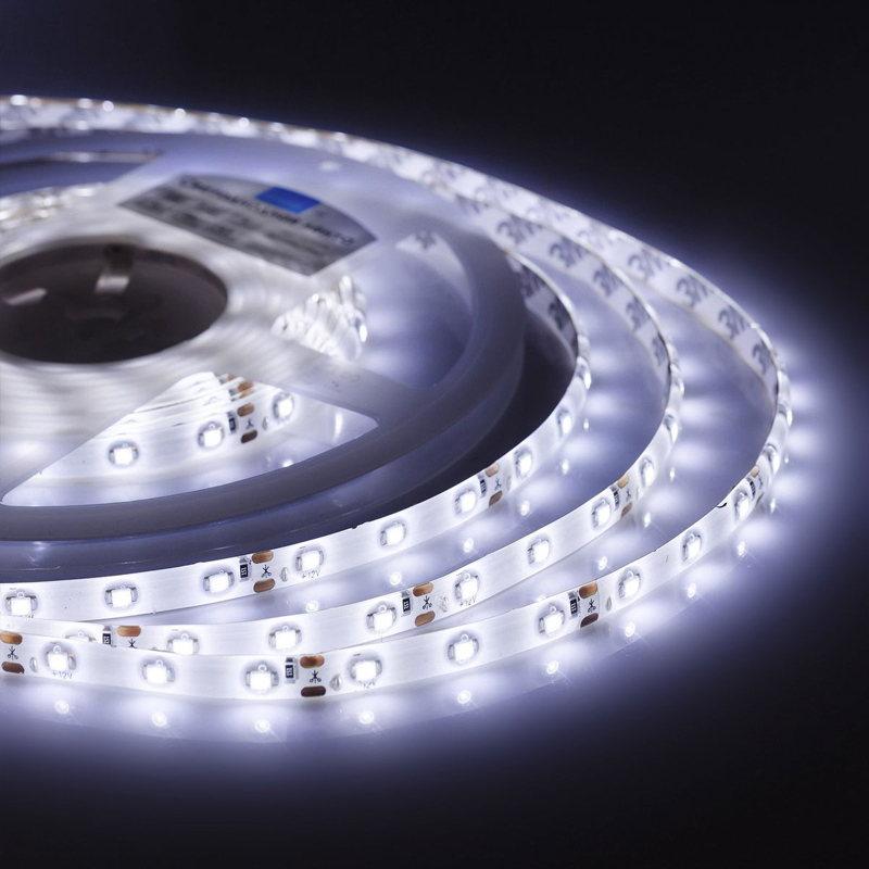 Светодиодная влагозащищенная лента 4,8W/m 60LED/m 3528SMD холодный белый  Белый в Твери | Loft Concept 