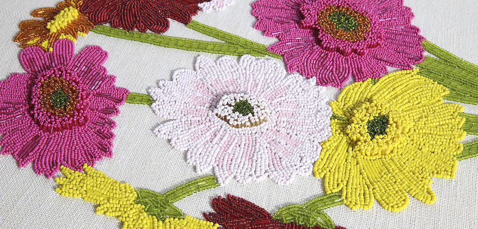 Панно Jonathan Adler FLOWER BEADED WALL ART Панно Jonathan Adler FLOWER BEADED WALL ART - Loft-Concept в Твери