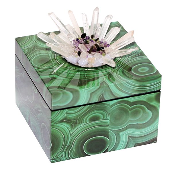 Шкатулка stone Flower Malachite Малахит (зеленый) Шкатулка stone Flower Malachite Малахит (зеленый) в Твери | Loft Concept