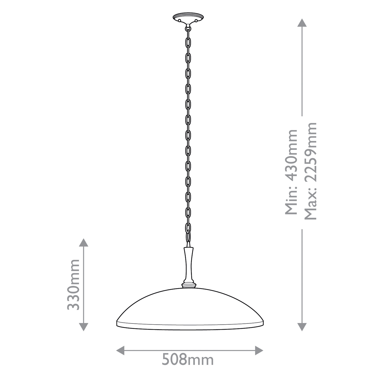 Подвесной светильник с широким куполообразным плафоном Kichler в Твери