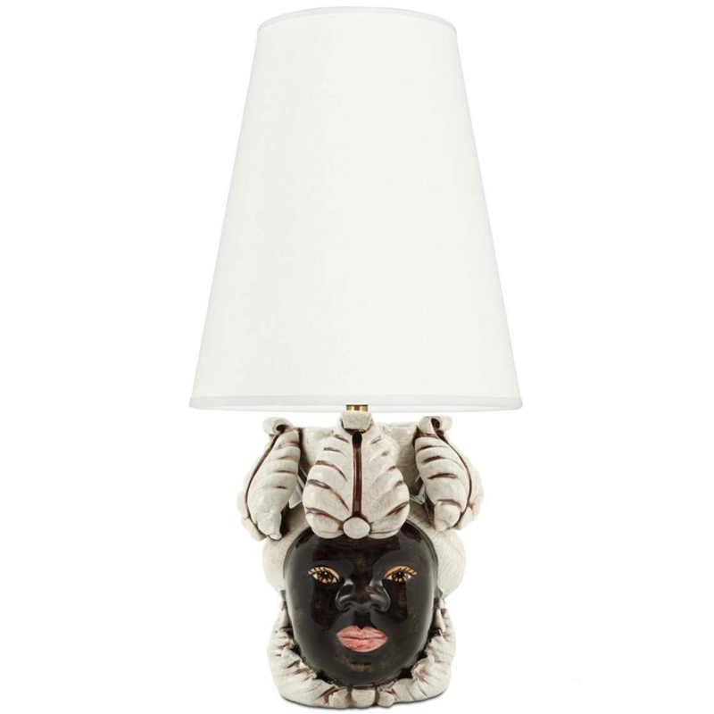 Настольная лампа Table Lamp Moro Lady Small New Dark Brown White Бежевый Коричневый в Твери | Loft Concept 