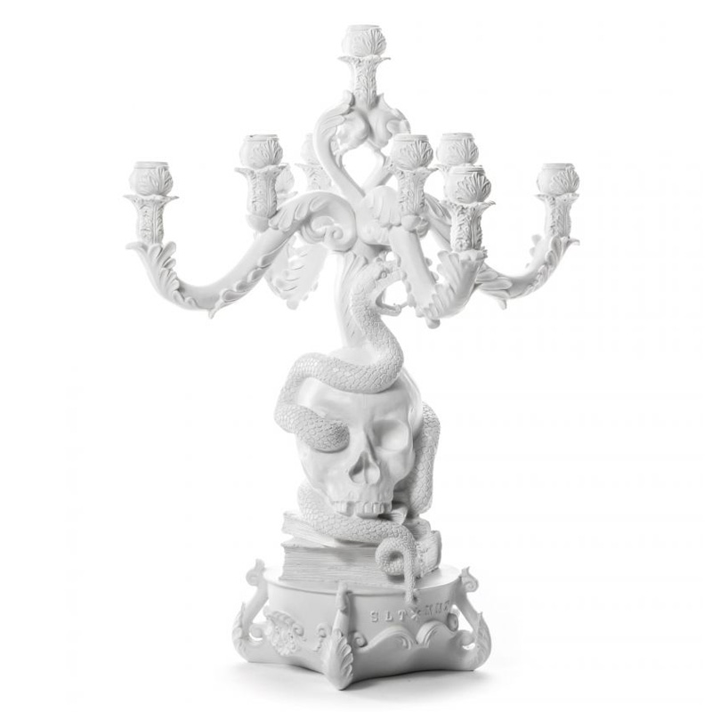 Подсвечник Seletti Giant Burlesque Skull White Белый Подсвечник Seletti Giant Burlesque Skull White Белый в Твери | Loft Concept