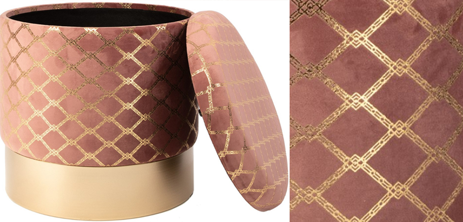Пуф PUF Upholstery Gold Mesh розовый Пуф PUF Upholstery Gold Mesh розовый - Loft-Concept в Твери