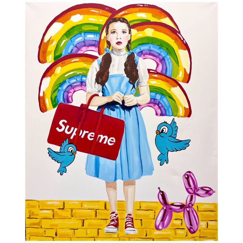 Картина Dorothy with Supreme Bag and Blue Birds Мульти Картина Dorothy with Supreme Bag and Blue Birds Мульти в Твери | Loft Concept