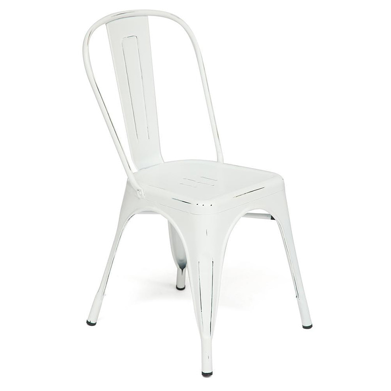 Стул Tolix butter white metal chair Молочный Стул Tolix butter white metal chair Молочный в Твери | Loft Concept