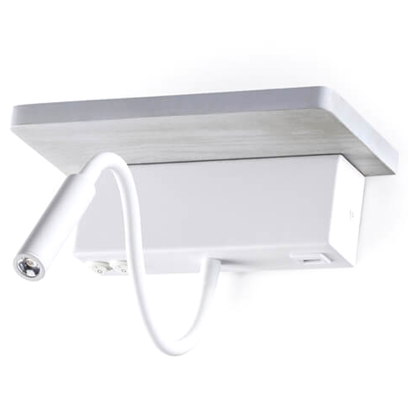 Бра Shirk Белое с USB входом Белый Бра Shirk Белое с USB входом Белый в Твери | Loft Concept