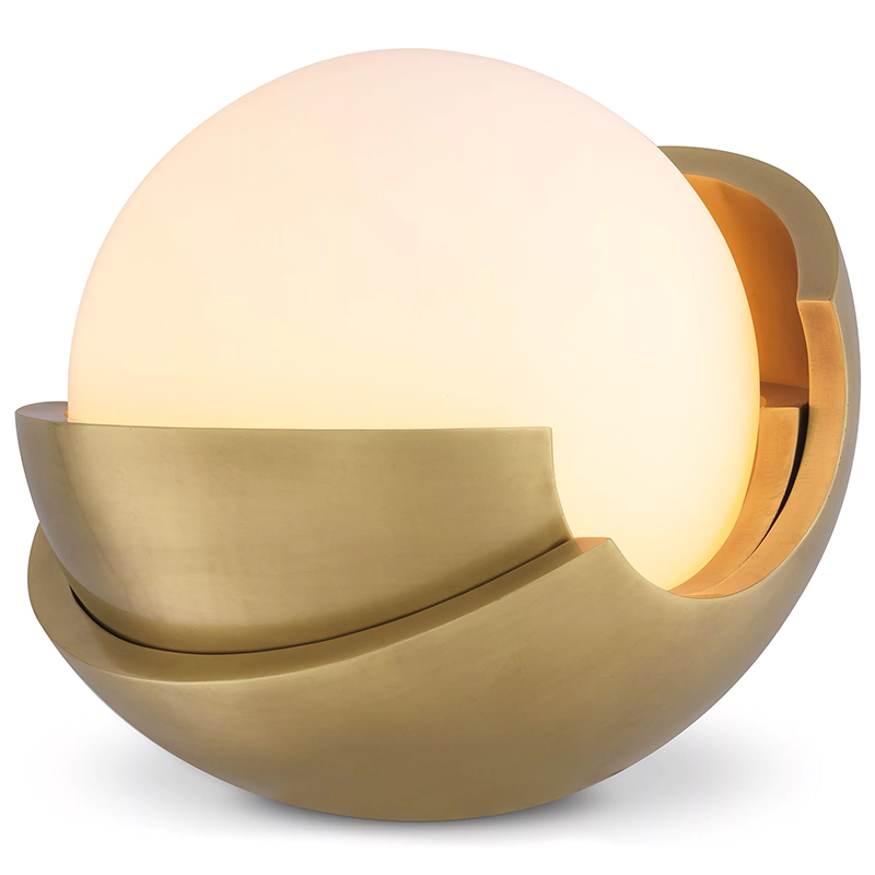 Настольная лампа Eichholtz Table Lamp Cabo Белое матовое стекло Латунь Настольная лампа Eichholtz Table Lamp Cabo Белое матовое стекло Латунь в Твери | Loft Concept