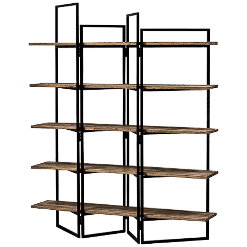 Стеллаж Luigi Loft Rack Черный Коричневый Стеллаж Luigi Loft Rack Черный Коричневый в Твери | Loft Concept