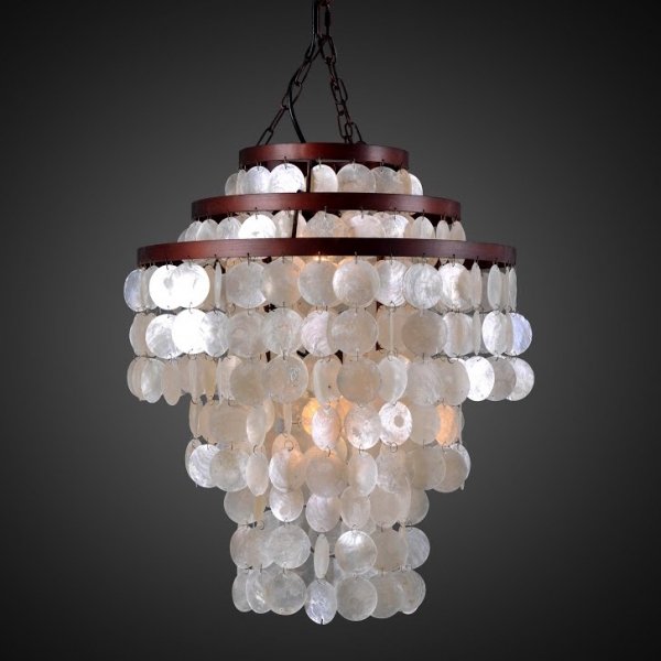 Люстра RH Capiz Three-Tier Chandelier Antic Iron Люстра RH Capiz Three-Tier Chandelier Antic Iron в Твери | Loft Concept