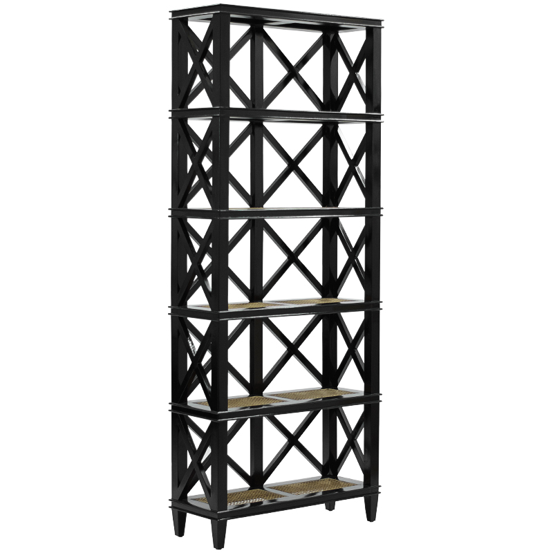 Стеллаж Jacqueline Wicker Shelves Черный Бежевый Стеллаж Jacqueline Wicker Shelves Черный Бежевый в Твери | Loft Concept