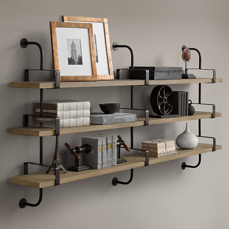 Полка из Дуба RH SHELVING & LEDGES 150 см Графит Полка из Дуба RH SHELVING & LEDGES 150 см Графит в Твери | Loft Concept
