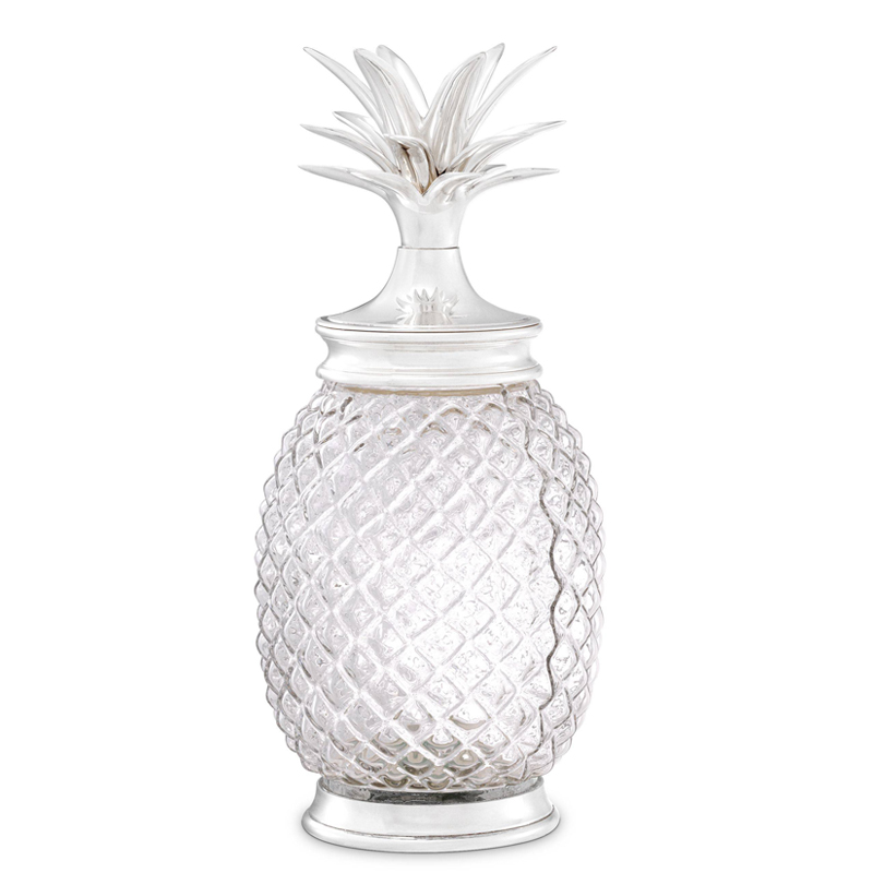Ваза с крышкой Eichholtz Jar Hayworth silver Серебряный Прозрачный Ваза с крышкой Eichholtz Jar Hayworth silver Серебряный Прозрачный в Твери | Loft Concept
