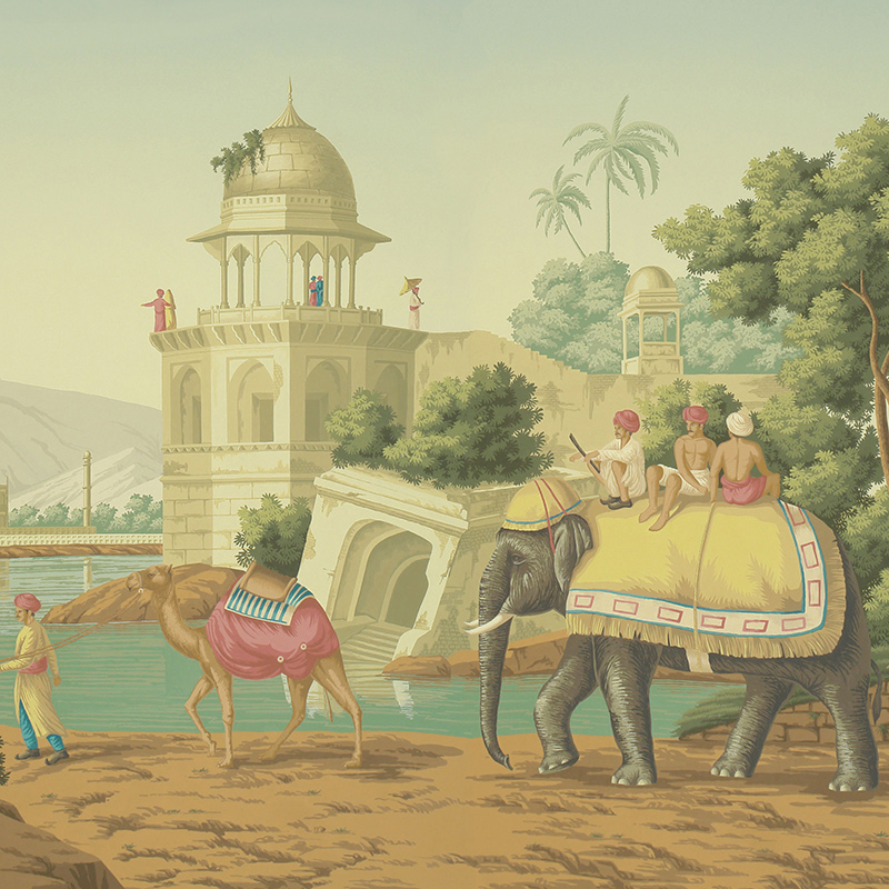 Обои ручная роспись Early Views of India Verdoyant on scenic paper Обои ручная роспись Early Views of India Verdoyant on scenic paper в Твери | Loft Concept