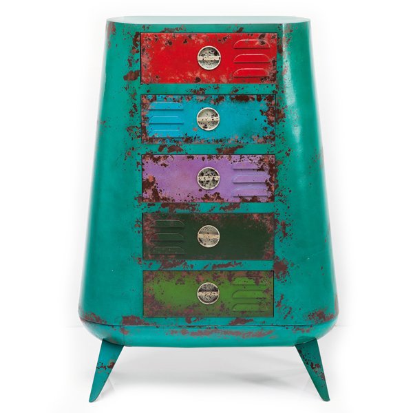 Комод металлический с цветными ящиками Retro Futurismo chest V Мульти Комод металлический с цветными ящиками Retro Futurismo chest V Мульти в Твери | Loft Concept