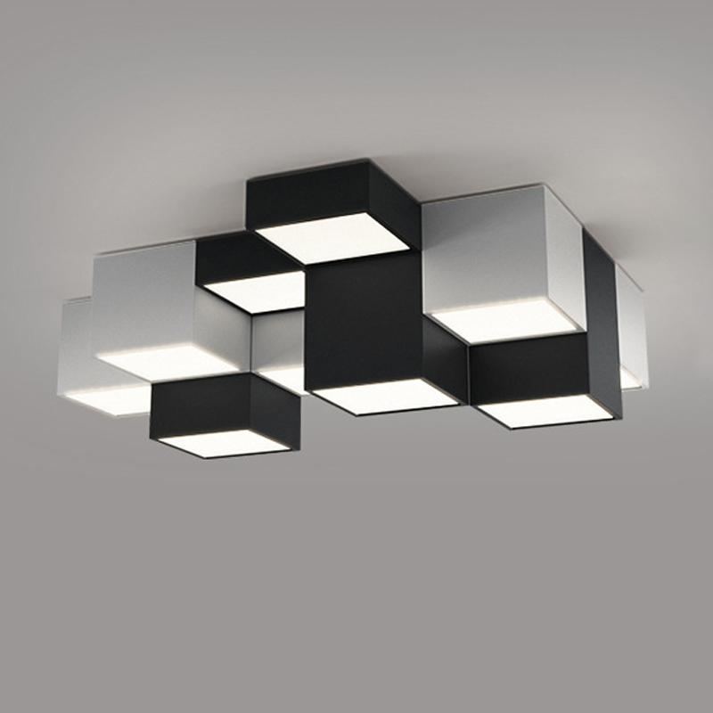 Комбинация из 12-ти геометрических потолочных светильников Twelve Geometric Lamps Черный Белый Комбинация из 12-ти геометрических потолочных светильников Twelve Geometric Lamps Черный Белый в Твери | Loft Concept