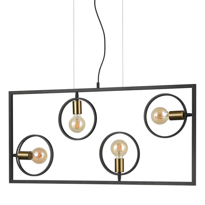 Люстра Loft Rings Ligh 4 Черный Золотой Люстра Loft Rings Ligh 4 Черный Золотой в Твери | Loft Concept