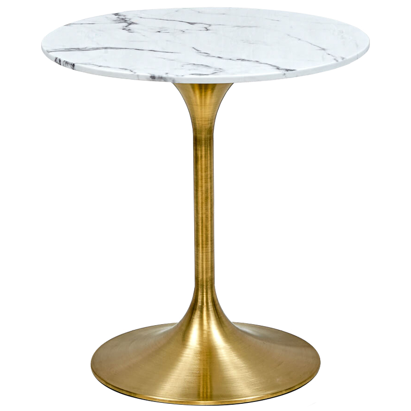 Обеденный стол Severino Dinner Table Глянцевое золото Белый Обеденный стол Severino Dinner Table Глянцевое золото Белый в Твери | Loft Concept
