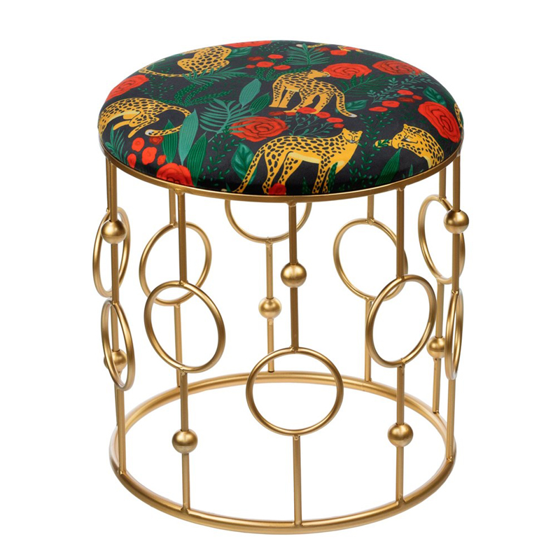 Пуф Bright PUF Print golden ring Мульти Золотой Пуф Bright PUF Print golden ring Мульти Золотой в Твери | Loft Concept