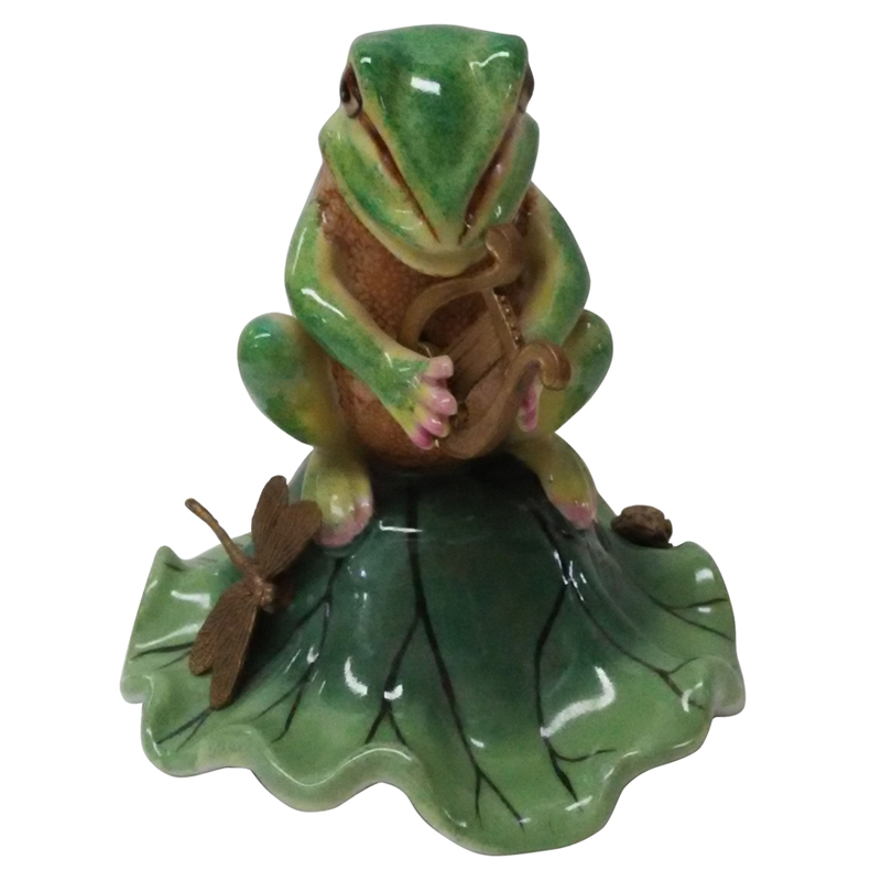 Статуэтка Frog Lyrist Зеленый Золотой Статуэтка Frog Lyrist Зеленый Золотой в Твери | Loft Concept