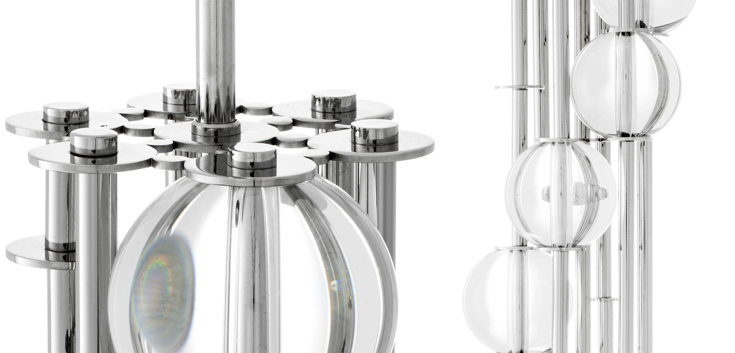 Торшер Eichholtz Floor Lamp Lorenzo Nickel & black - фото