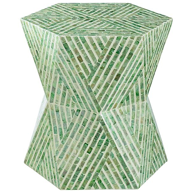 Приставной стол Geometric Green Зеленый Белый Приставной стол Geometric Green Зеленый Белый в Твери | Loft Concept