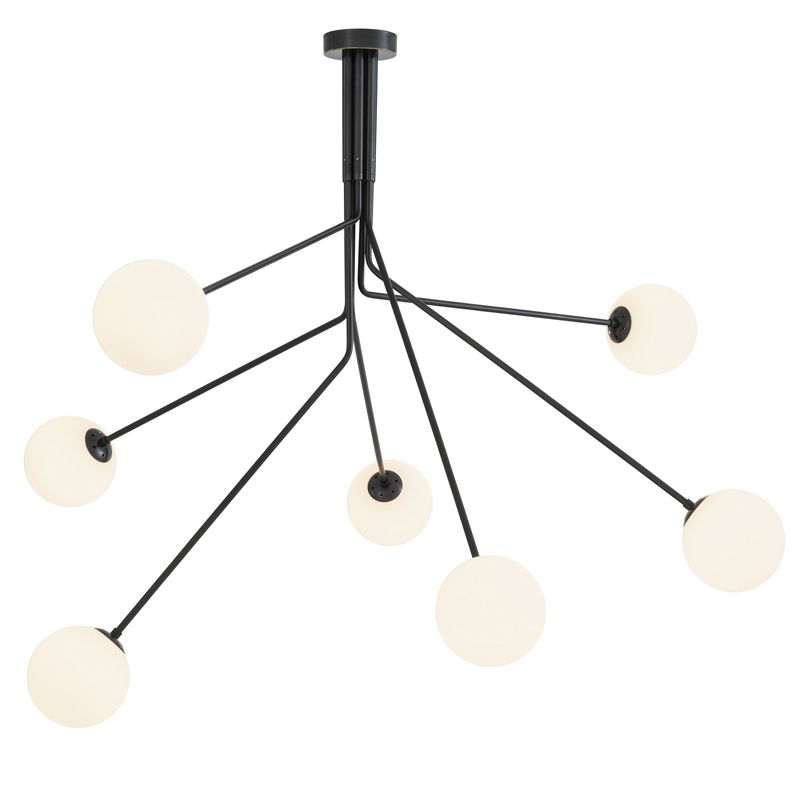 Люстра Eichholtz Chandelier Topaz Bronze Темная бронза Белое матовое стекло Люстра Eichholtz Chandelier Topaz Bronze Темная бронза Белое матовое стекло в Твери | Loft Concept