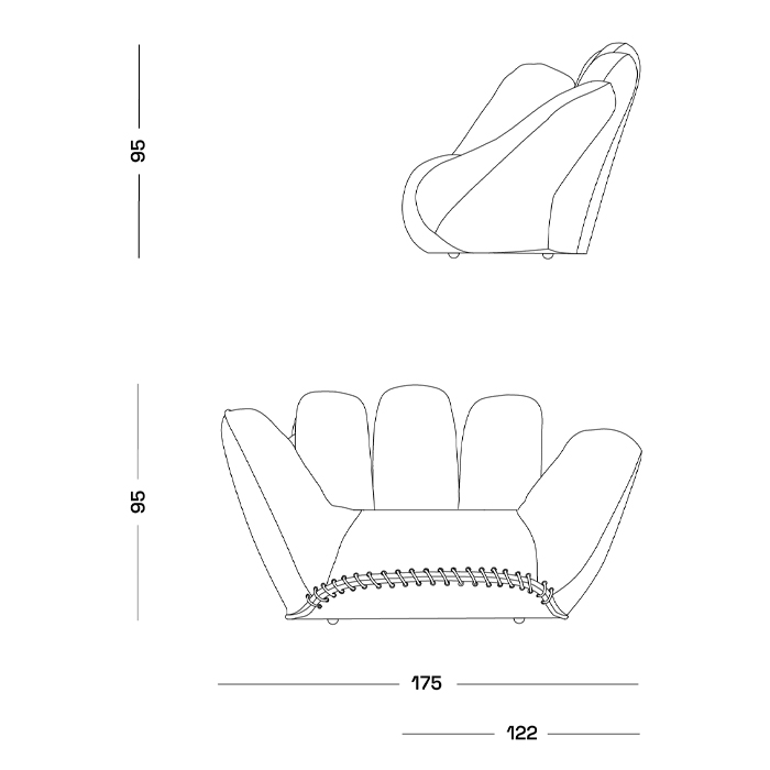 Дизайнерское кресло в форме руки Poltronova Joe Jeans Armchair Дизайнерское кресло в форме руки Poltronova Joe Jeans Armchair в Твери