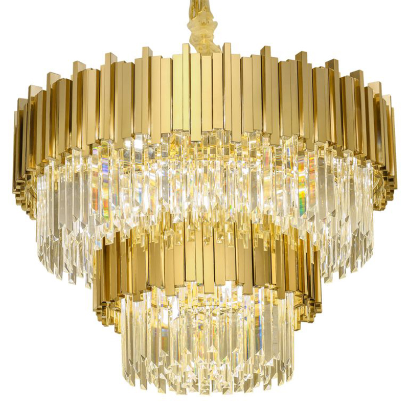 Круглая многоярусная люстра Luxxu Modern Cascade Chandelier Gold Metal Glass 80 Прозрачное Стекло Золотой Круглая многоярусная люстра Luxxu Modern Cascade Chandelier Gold Metal Glass 80 Прозрачное Стекло Золотой в Твери | Loft Concept