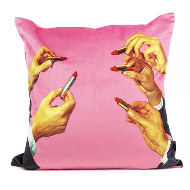 Подушка Seletti Cushion Pink Lipstick Розовый Мульти Подушка Seletti Cushion Pink Lipstick Розовый Мульти в Твери | Loft Concept