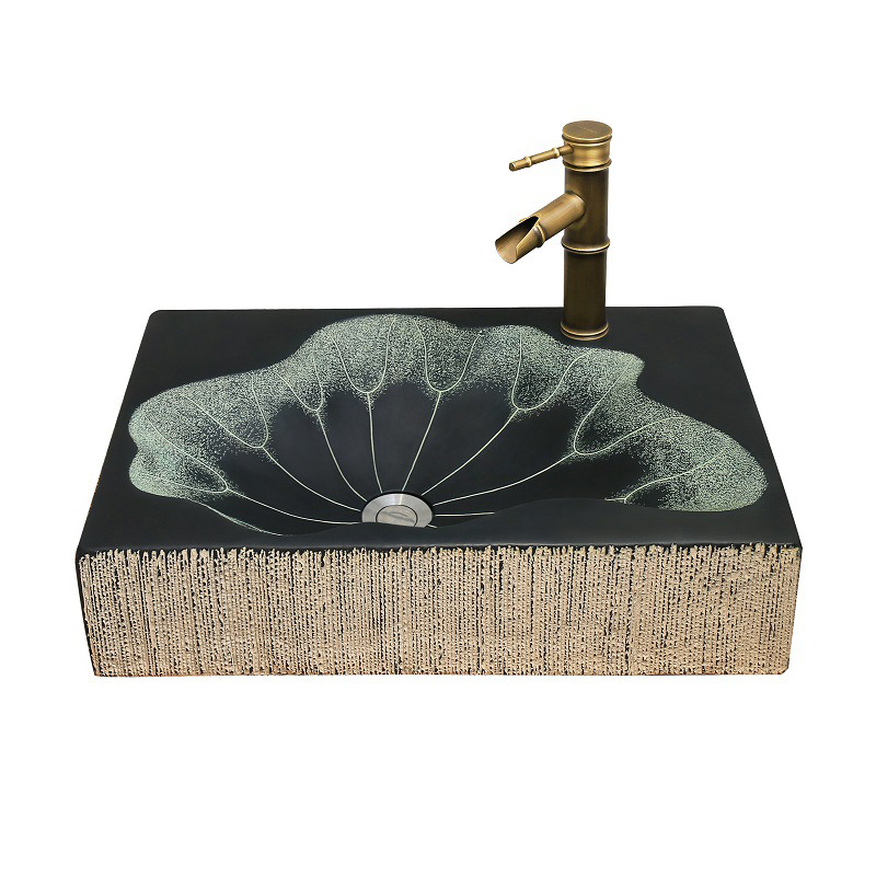 Раковина Lotus Leaf Rectangle Графит Зеленый шалфей Бежевый Раковина Lotus Leaf Rectangle Графит Зеленый шалфей Бежевый в Твери | Loft Concept