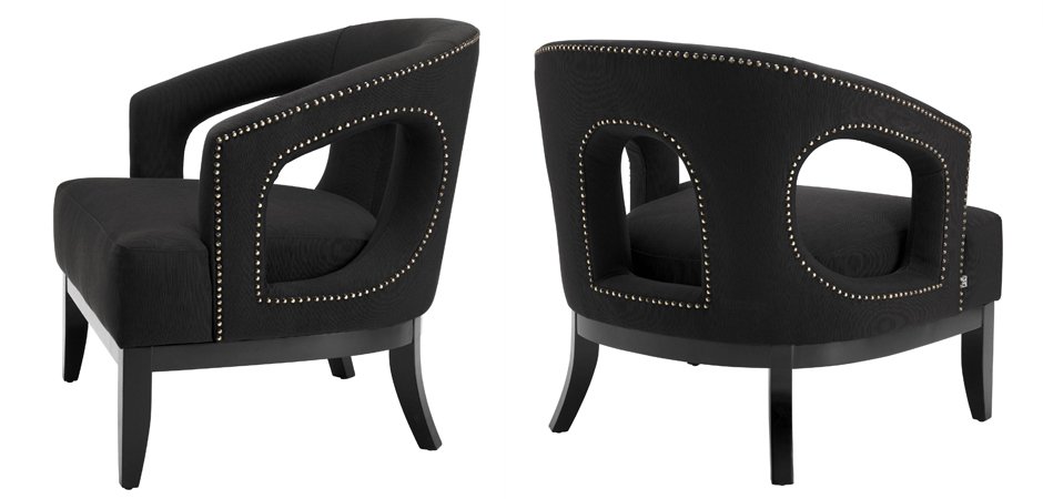 Кресло Eichholtz Chair Adam Black Кресло Eichholtz Chair Adam Black - Loft-Concept в Твери