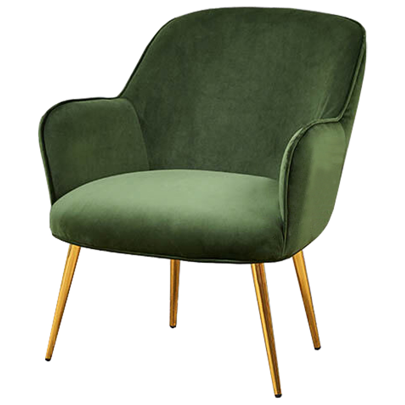 Кресло Waldeck Chair Green Зеленый Глянцевое золото Кресло Waldeck Chair Green Зеленый Глянцевое золото в Твери | Loft Concept