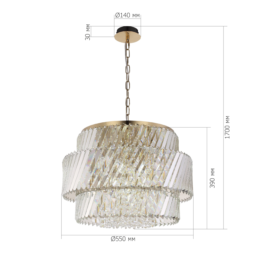 Люстра круглая в классическом обрамлении Light Connoisseurs Beauty в Твери