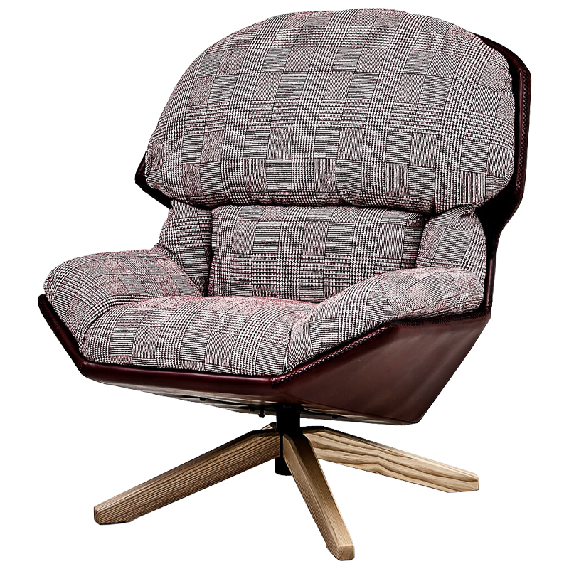 Кресло Parker Chair Бургундский красный Черно-белый Коричневый в Твери | Loft Concept 