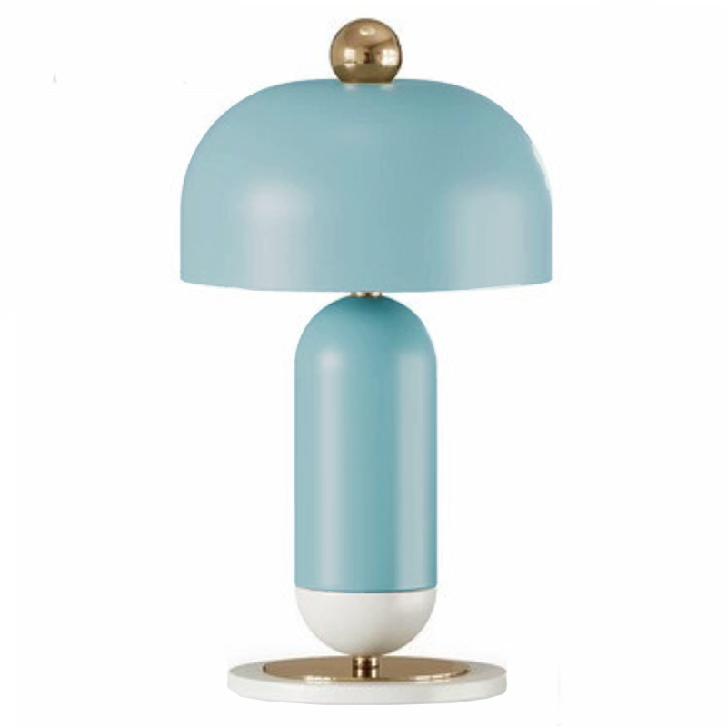 Meet Table lamp blue Голубой Латунь Meet Table lamp blue Голубой Латунь в Твери | Loft Concept