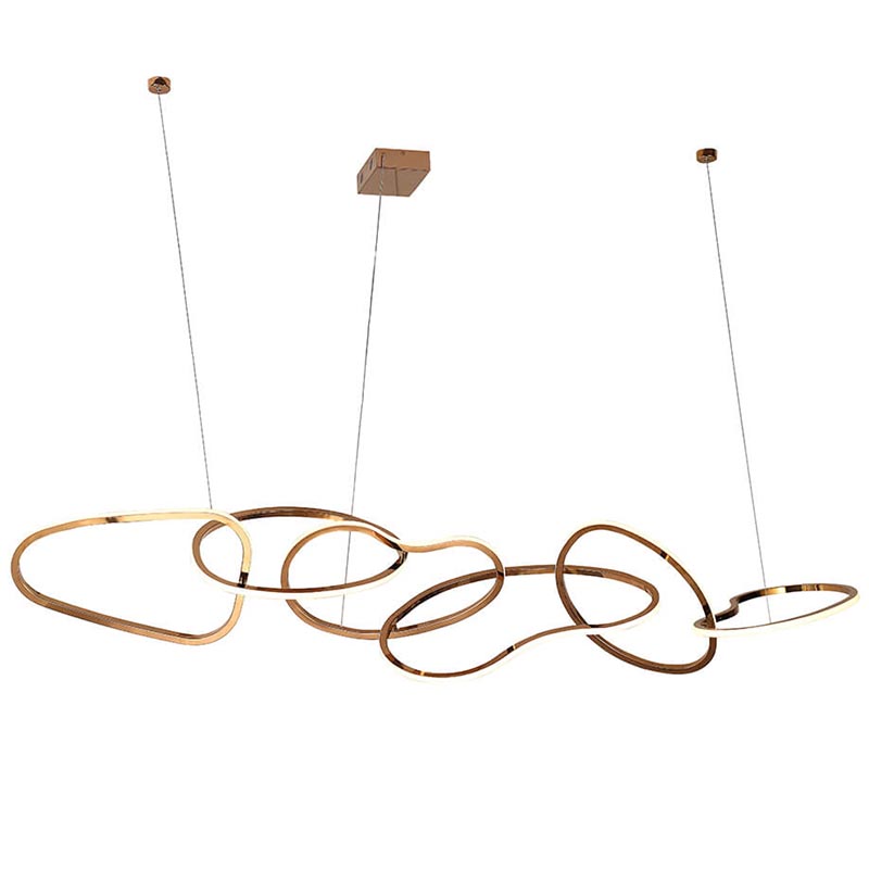 Люстра Wavy Ring Connection Gold Золотой Розовое золото Люстра Wavy Ring Connection Gold Золотой Розовое золото в Твери | Loft Concept