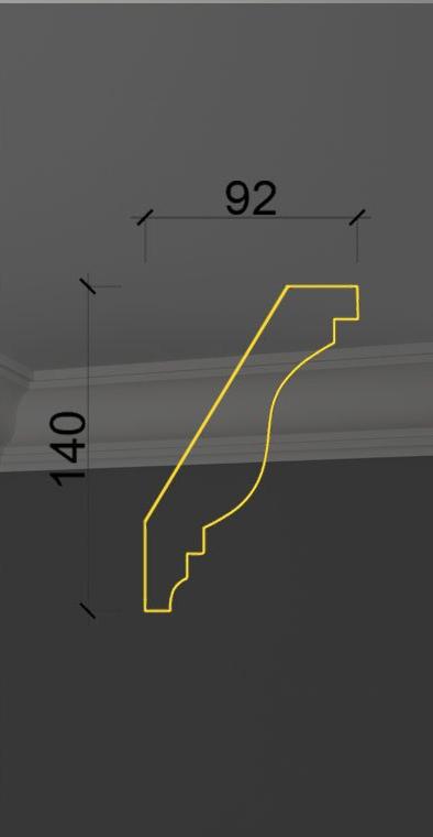 Гладкий карниз KT-73 в Твери