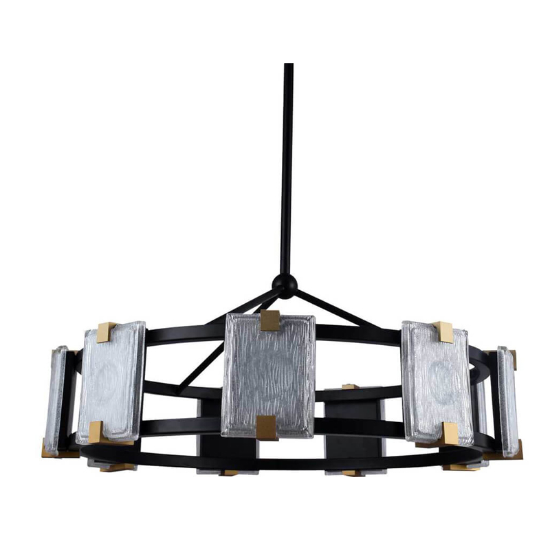 Люстра Rectangular Glass Plafon D68 Черный матовый Прозрачное Стекло матовое золото Люстра Rectangular Glass Plafon D68 Черный матовый Прозрачное Стекло матовое золото в Твери | Loft Concept
