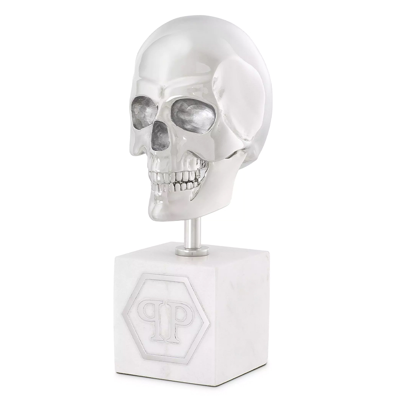 Статуэтка Philipp Plein Platinum Skull S Серебряный Белый Мрамор Bianco Статуэтка Philipp Plein Platinum Skull S Серебряный Белый Мрамор Bianco в Твери | Loft Concept