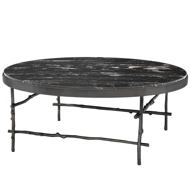 Кофейный стол Eichholtz Coffee Table Tomasso round Черный Мрамор Nero Темная бронза Кофейный стол Eichholtz Coffee Table Tomasso round Черный Мрамор Nero Темная бронза в Твери | Loft Concept
