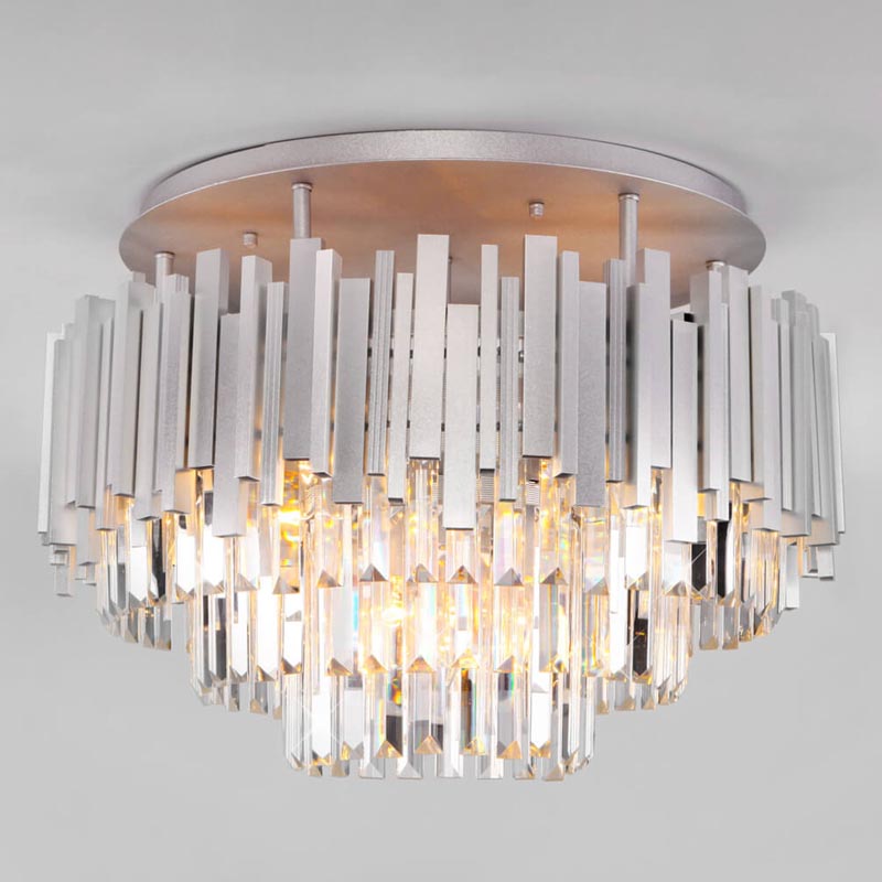 Потолочная люстра Lettice Crystal Chandelier Прозрачный (Transparent) Хром Потолочная люстра Lettice Crystal Chandelier Прозрачный (Transparent) Хром в Твери | Loft Concept