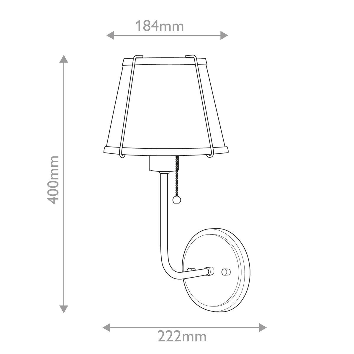 Бра с конусным плафоном и латунной фурнитурой с цепочкой для включения Hinkley в Твери