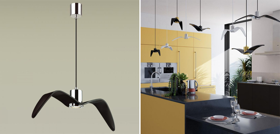 Подвесной светильник Seagull Chrome черный Подвесной светильник Seagull Chrome черный - Loft-Concept в Твери