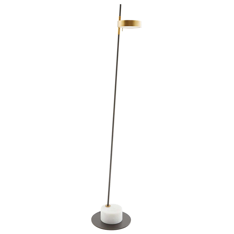 Торшер Arteriors PARK FLOOR LAMP Латунь Черный Белый Торшер Arteriors PARK FLOOR LAMP Латунь Черный Белый в Твери | Loft Concept