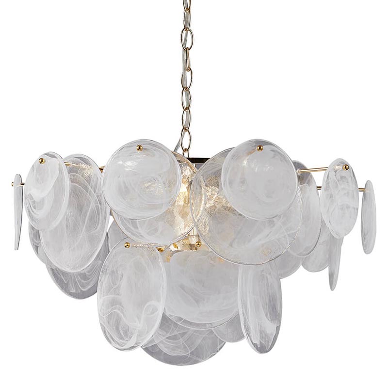 Люстра Everett Chandelier Белое матовое стекло Золотой Люстра Everett Chandelier Белое матовое стекло Золотой в Твери | Loft Concept
