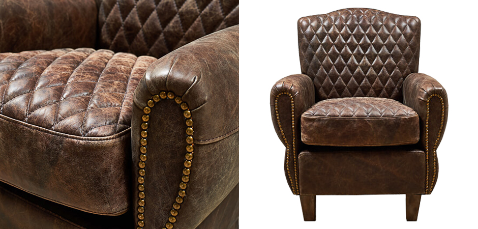 Кресло Jody Armchair Brown Leather Кресло Jody Armchair Brown Leather - Loft-Concept в Твери