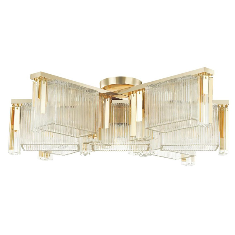 Люстра Madelen Gold Chandelier 7 Глянцевое золото Прозрачный (Transparent) Люстра Madelen Gold Chandelier 7 Глянцевое золото Прозрачный (Transparent) в Твери | Loft Concept