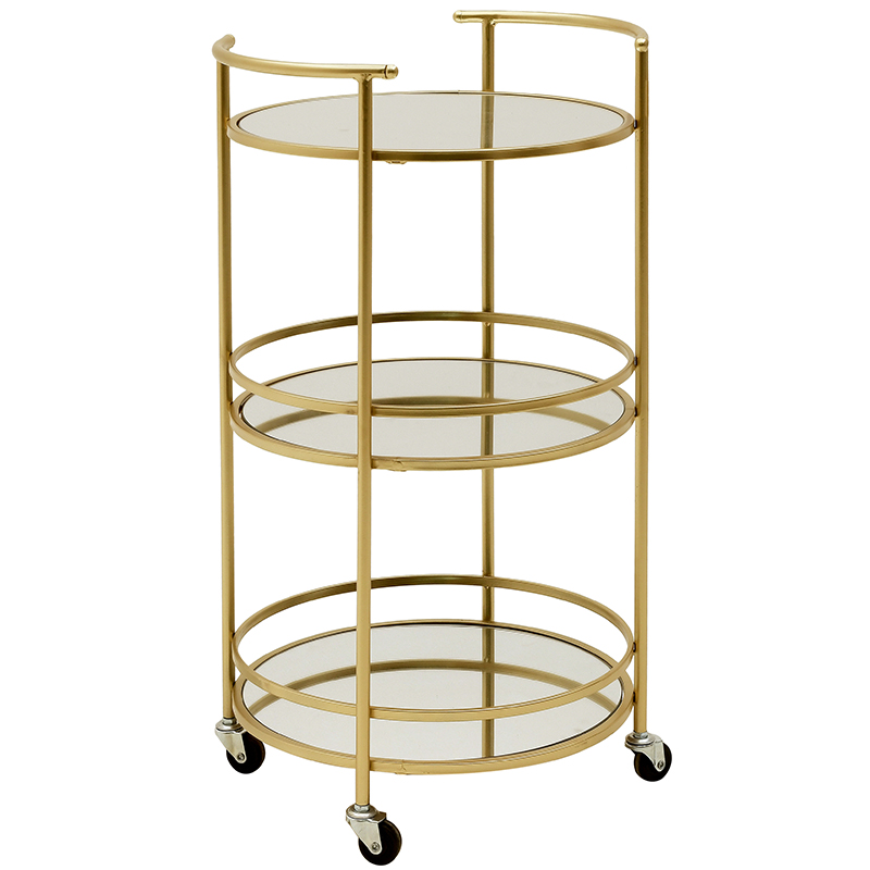 Круглый стол для сервировки Isma Serving Table Золотой Прозрачное Стекло Круглый стол для сервировки Isma Serving Table Золотой Прозрачное Стекло в Твери | Loft Concept