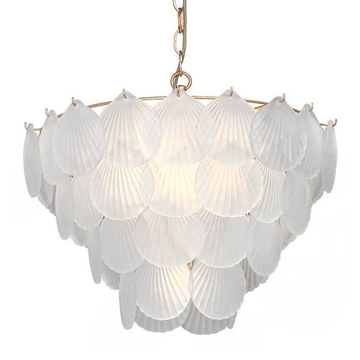 Люстра Transparent Glass Shells Золотой Прозрачный Люстра Transparent Glass Shells Золотой Прозрачный в Твери | Loft Concept