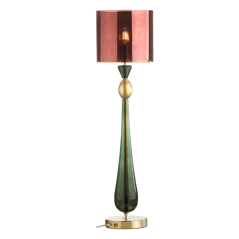 Настольная лампа Roser Burgundy Green Table Lamp Бургундский красный Золотой Зеленый Настольная лампа Roser Burgundy Green Table Lamp Бургундский красный Золотой Зеленый в Твери | Loft Concept